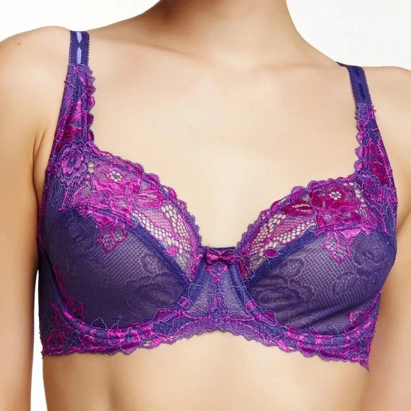36D Paramour 115946 by Felina Madison UW Bra Purple NW - Picture 3 of 11
